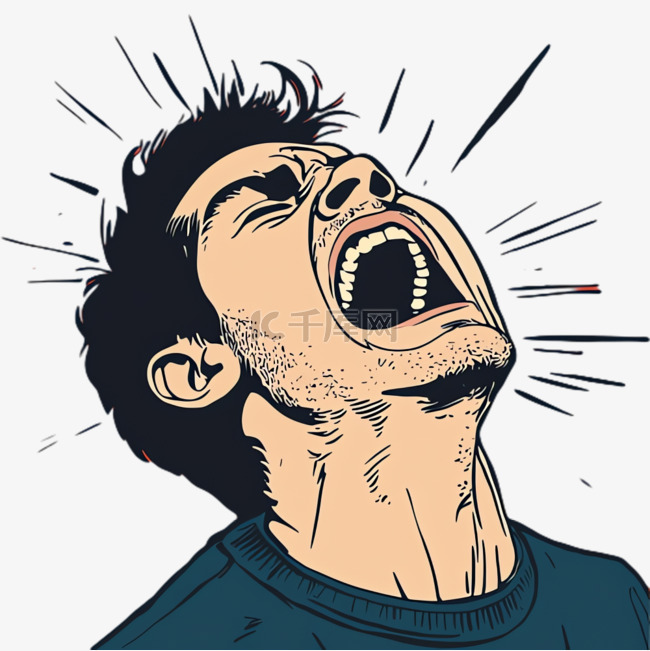发火吵架装饰元素立体免抠图案