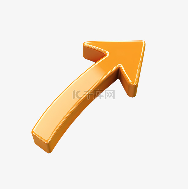 向左转箭头3d图