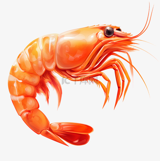 虾海鲜孤立