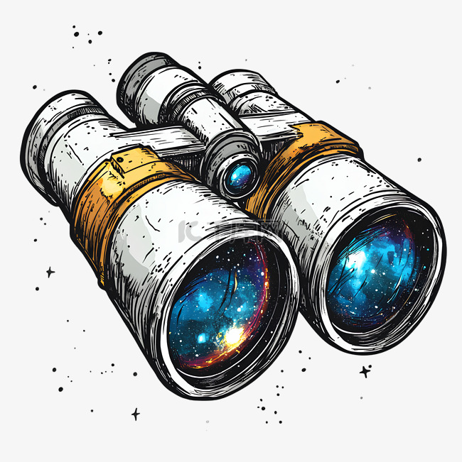 加入双筒望远镜,aigc,ai作品,ai绘画等设计元素而成的一款