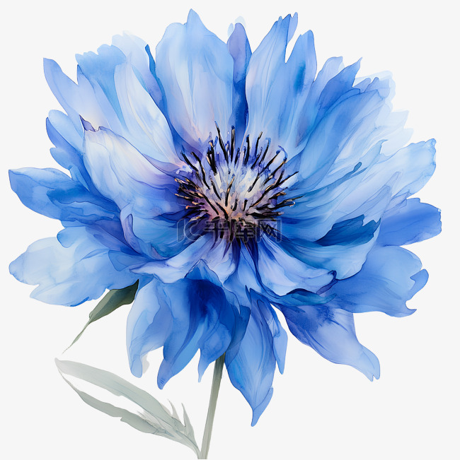 蓝色矢车菊花