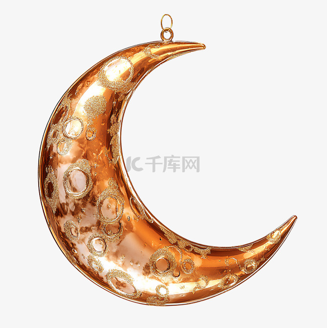 铜金属月亮装饰