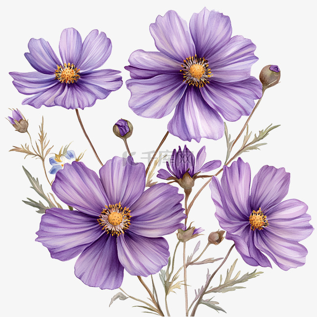 紫色花园大波斯菊