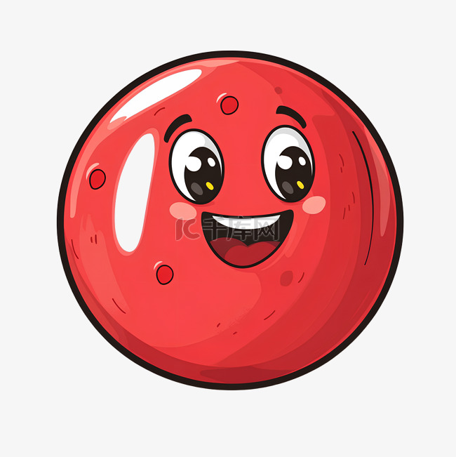可爱的球卡通人物保龄球