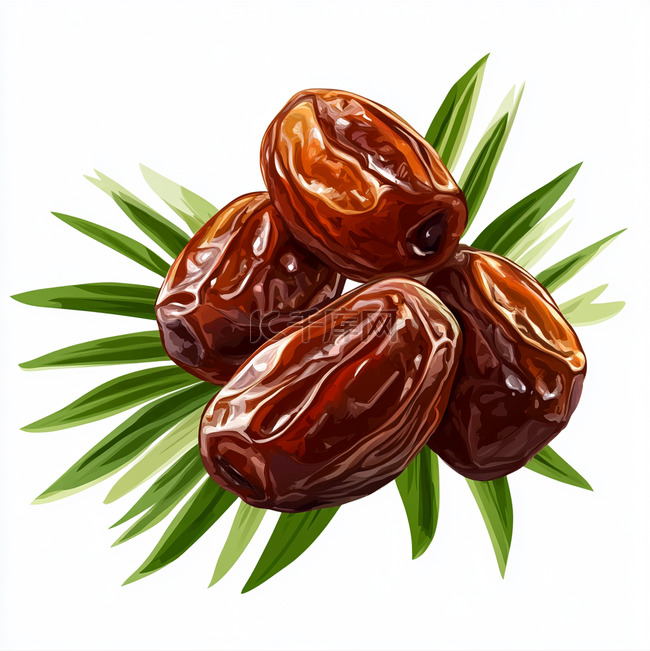 椰枣卡路里生成式人工智能免抠图片是千库网设计师制作的卡通手绘png