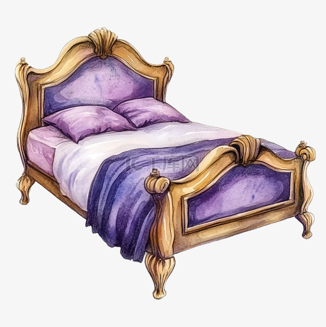 水彩床家具