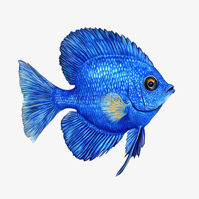 蓝色鱼海洋生物动物