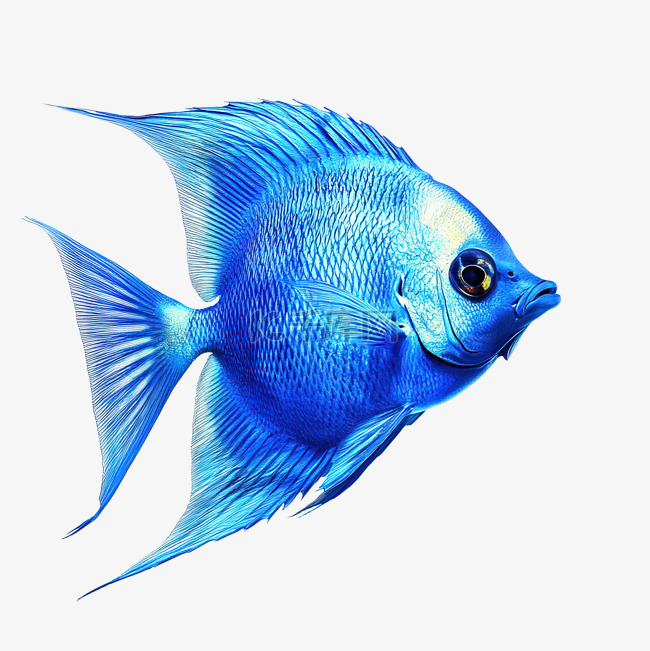 蓝色鱼海洋生物动物