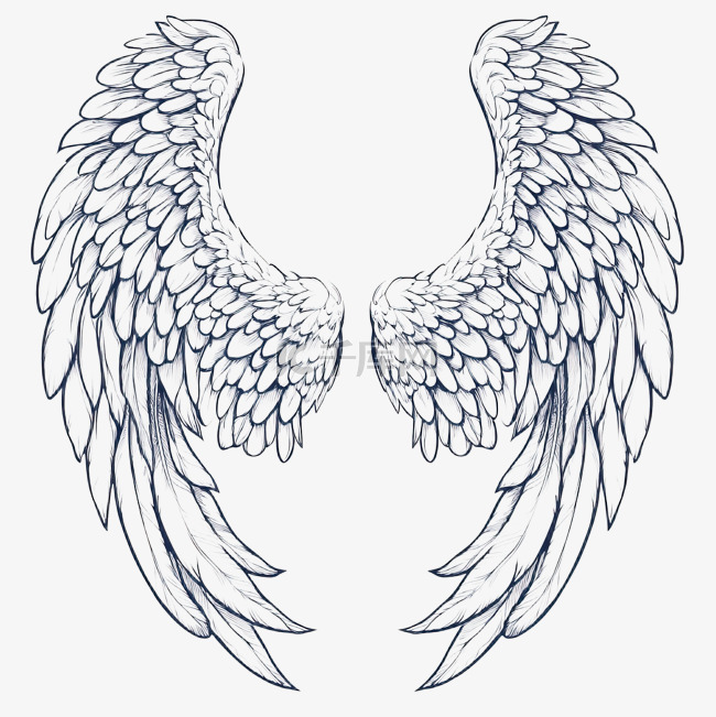 装饰性翅膀或象征性天使翅膀
