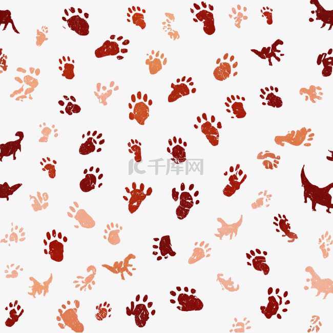 免费恐龙足迹图案