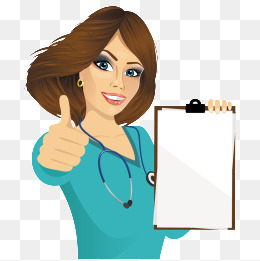 竖大拇指的卡通美女