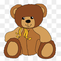卡通毛绒棕色小熊