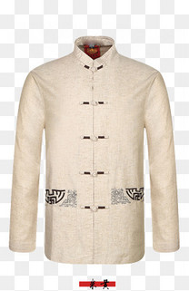 米黄色中国风唐装男士裤子素材图片免费下载_