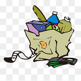 手绘旅行包裹素材