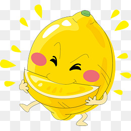 黄色手绘柠檬
