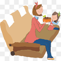 【卡通小孩吃零食素材】免费下载_卡通小孩吃