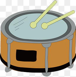 卡通手鼓音乐矢量图