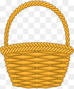手绘黄色篮筐