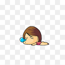 趴在地上沉睡的女孩