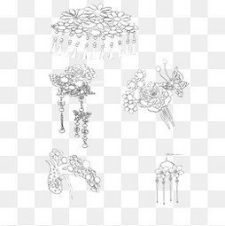 【步摇手绘素材】免费下载_步摇手绘图片大全