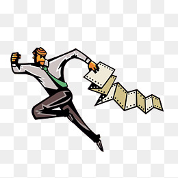 拿着文件追赶时间的人