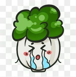 卡通大白菜开心大笑