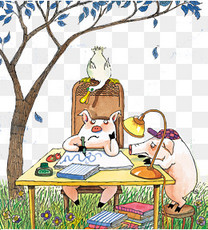 梅花树下打坐的可爱小和尚素材图片免费下载_