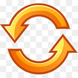 卡通循环矢量箭头图