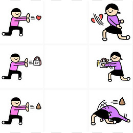 可爱手绘萌萌哒灰色小企鹅表情包