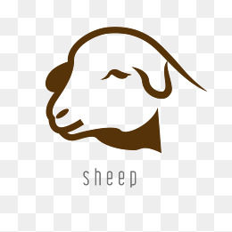 矢量卡通扁平化羊零食logo免抠