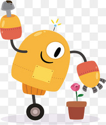 种花浇水的机器人