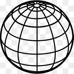 黑色线条地球素材图