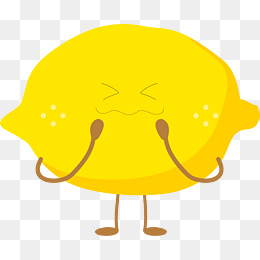 可爱卡通柠檬矢量图