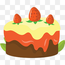 卡通奶油草莓蛋糕