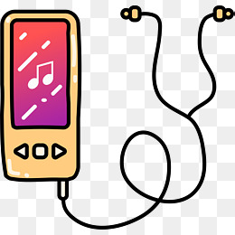 卡通手绘mp3随身听