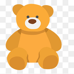 卡通黄色的公仔小熊设计