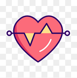 红色圆弧心跳元素