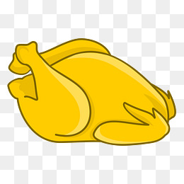 金黄美味矢量卡通烤鸭插画