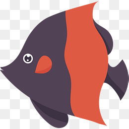 卡通可爱观赏大燕鱼矢量素材