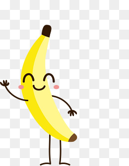 水果元素之手绘几何大香蕉可商用元素