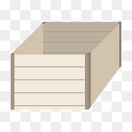 卡通手绘米色的盒子