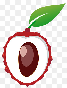 卡通手绘水果荔枝