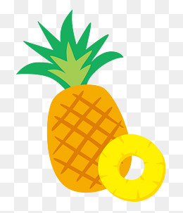 手绘卡通水果菠萝