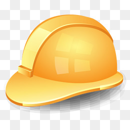 手绘卡通黄色安全帽