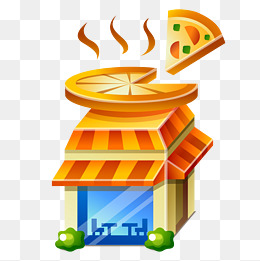 卡通披萨食品店设计