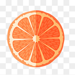 矢量卡通手绘橙色柚子免抠图png