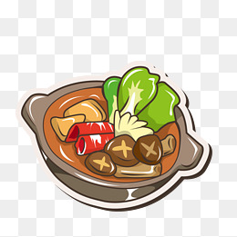 手绘一锅火锅png