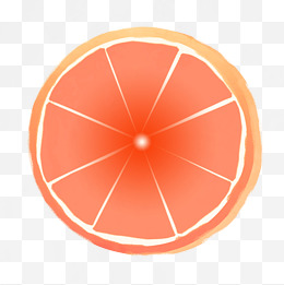 卡通手绘夏天的柚子