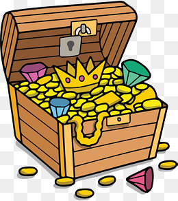 装满财宝的金币宝箱