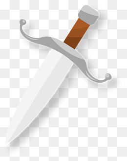 白色宝剑卡通插画